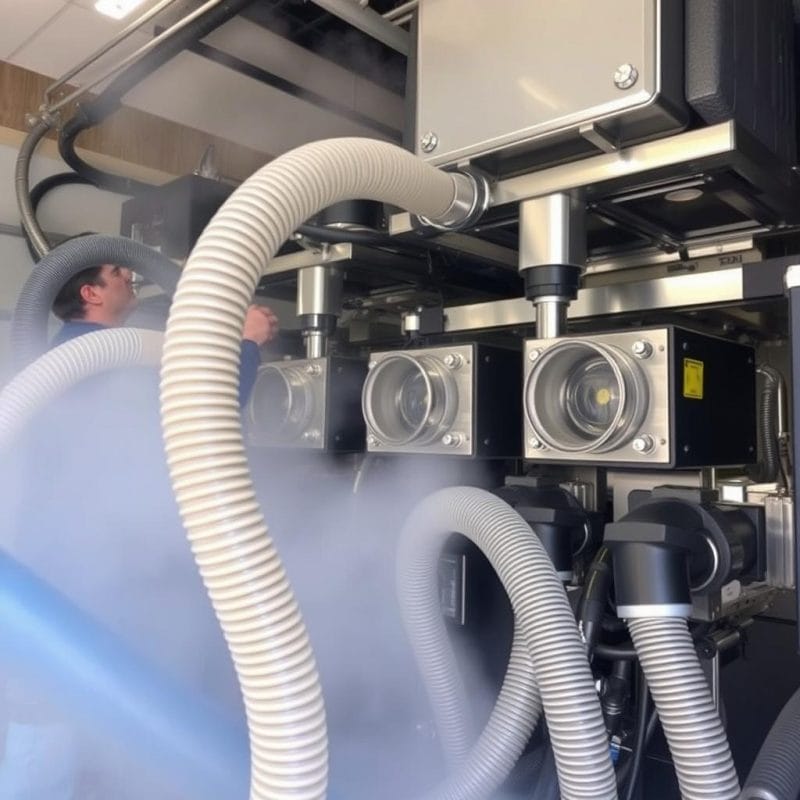 Advanced truck-mounted steam cleaning equipment for emergency carpet cleaning Advanced truck-mounted steam cleaning equipment for emergency carpet cleaning