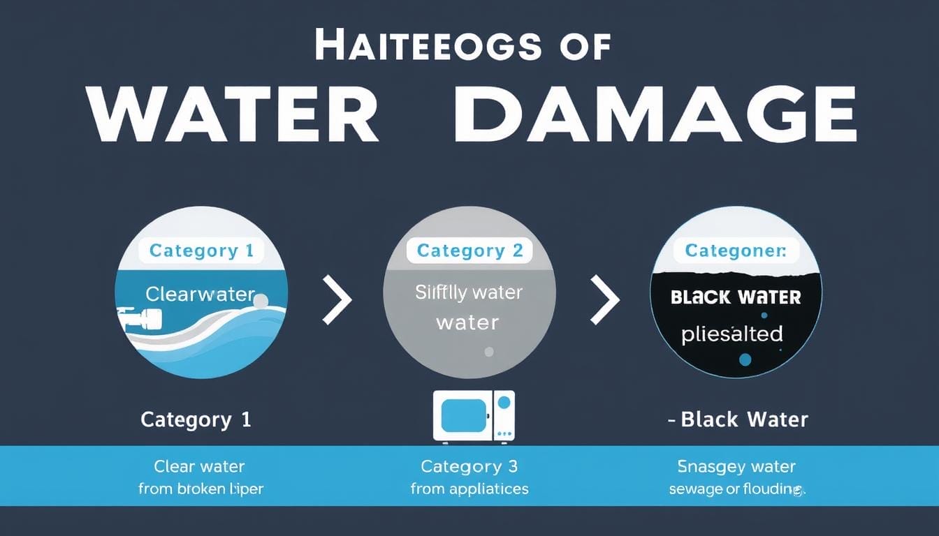 Three categories of water damage requiring different emergency flood water removal approaches
